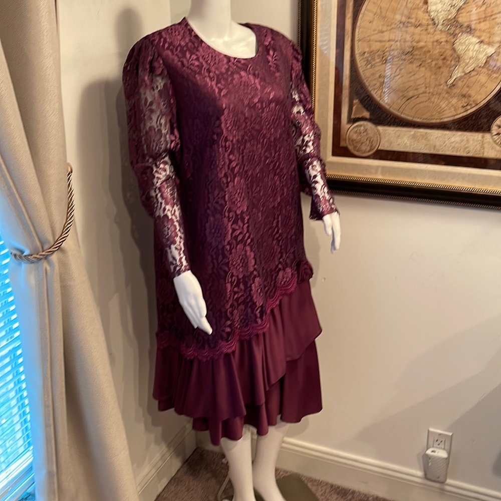 DAVID ROSE BELOW THE KNEE DRESS SIZE 22 PURPLE